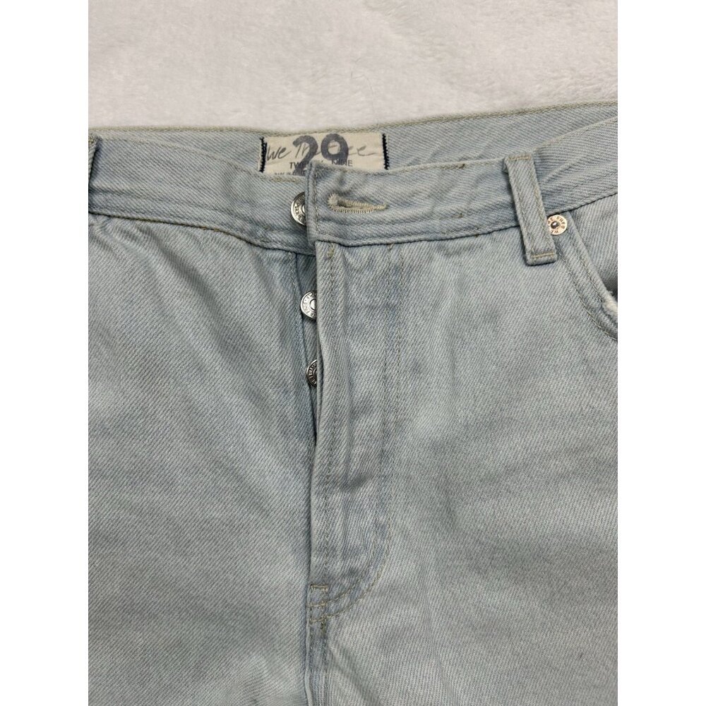 Free People We The Free Womens 29 Maggie Jeans Mid Rise Straight Leg Button Fly - Picture 10 of 12
